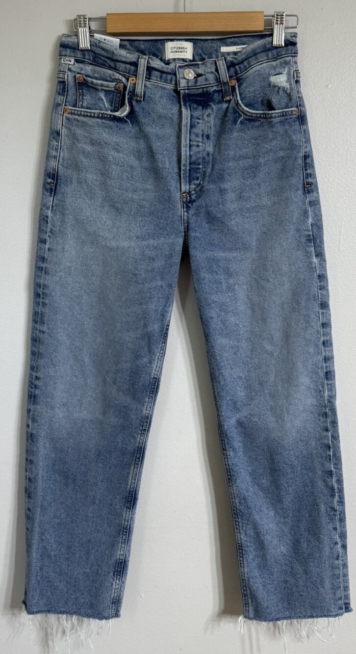 Citizens of Humanity Premium Florence Straight Jeans Women’s 27 Button Fly Flaw